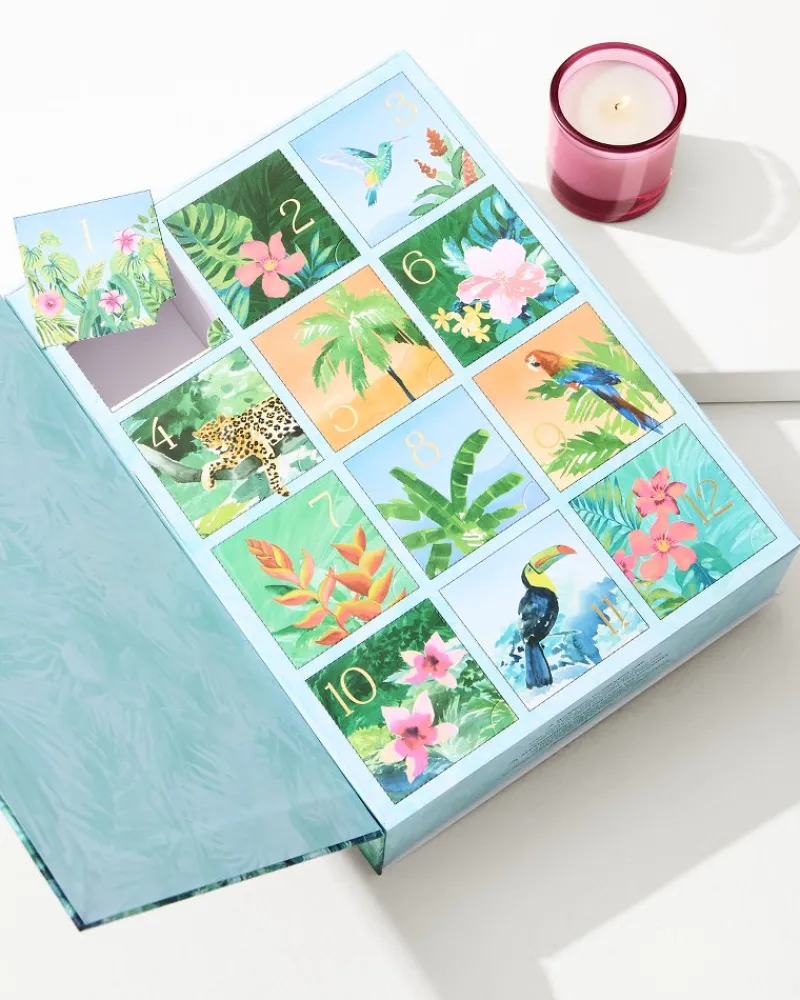 Tommy Bahama 12 Days of Paradise Candle Calendar Multicolor Clearance