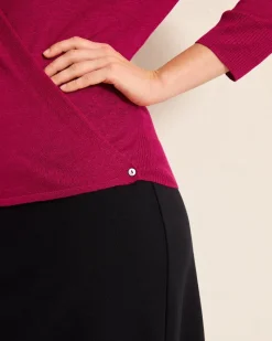 Tommy Bahama Addison Linen-Blend Cardigan Pink Papaya Outlet