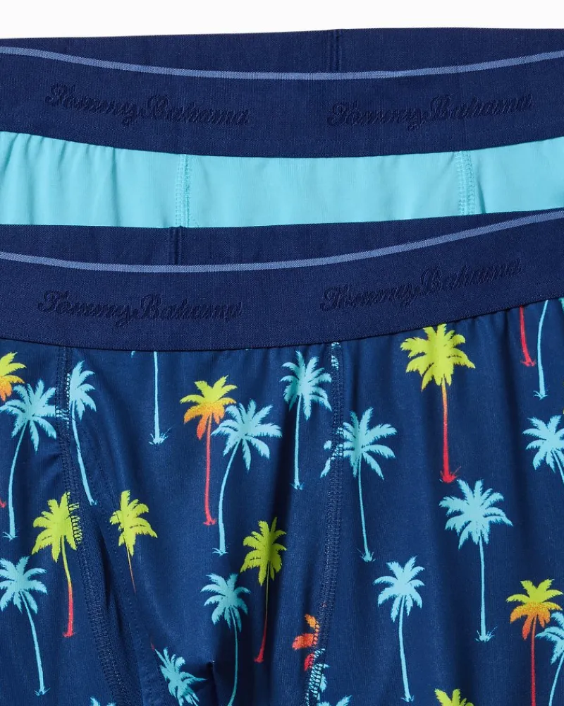 Tommy Bahama Aloha Print Tech Boxer Briefs - 2-Pack Island Navy Clearance