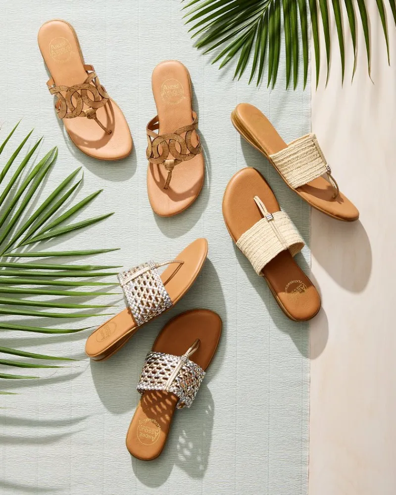 Tommy Bahama André Assous Nice Featherweights™ Sandals Metallic Clearance