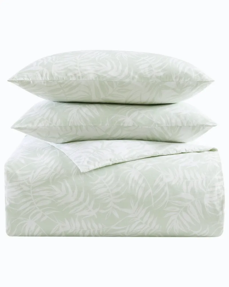 Tommy Bahama Art of Palms 3-Piece Full/Queen Comforter Set Green New