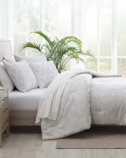 Tommy Bahama Art Of Palms 8-Piece King Bed Set Beige Outlet