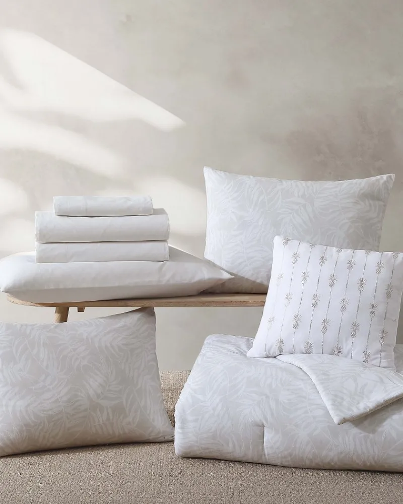 Tommy Bahama Art Of Palms 8-Piece Queen Bed Set Beige Sale
