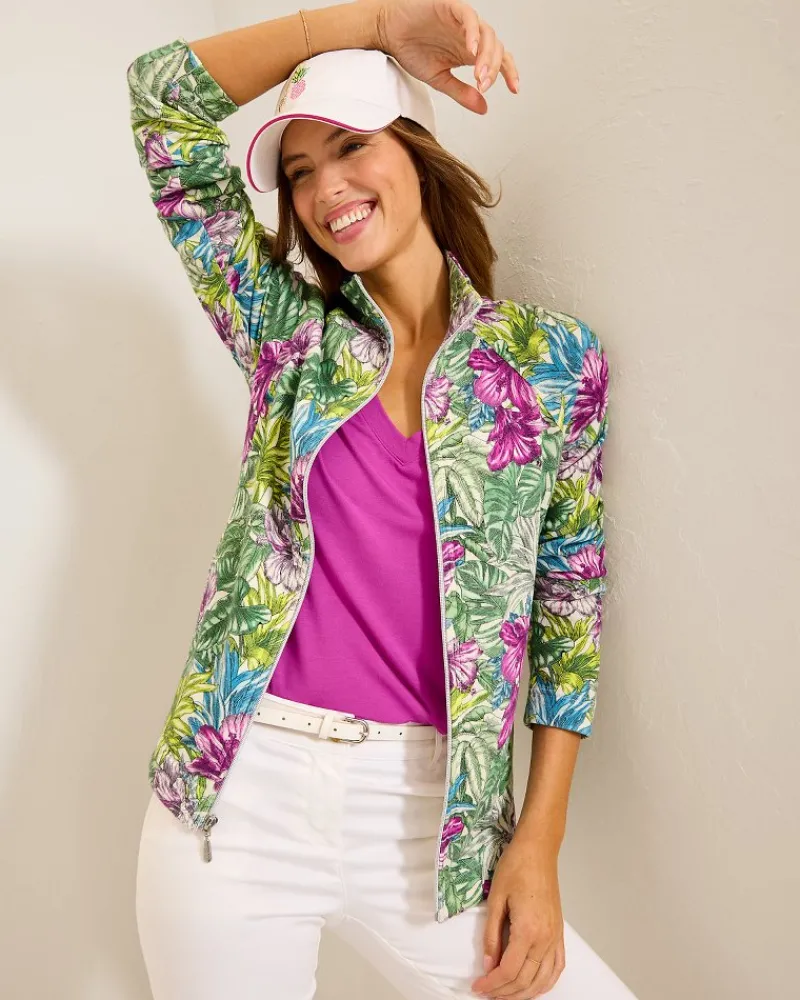 Tommy Bahama Aruba Jungle Jewels Full-Zip Sweatshirt Coconut