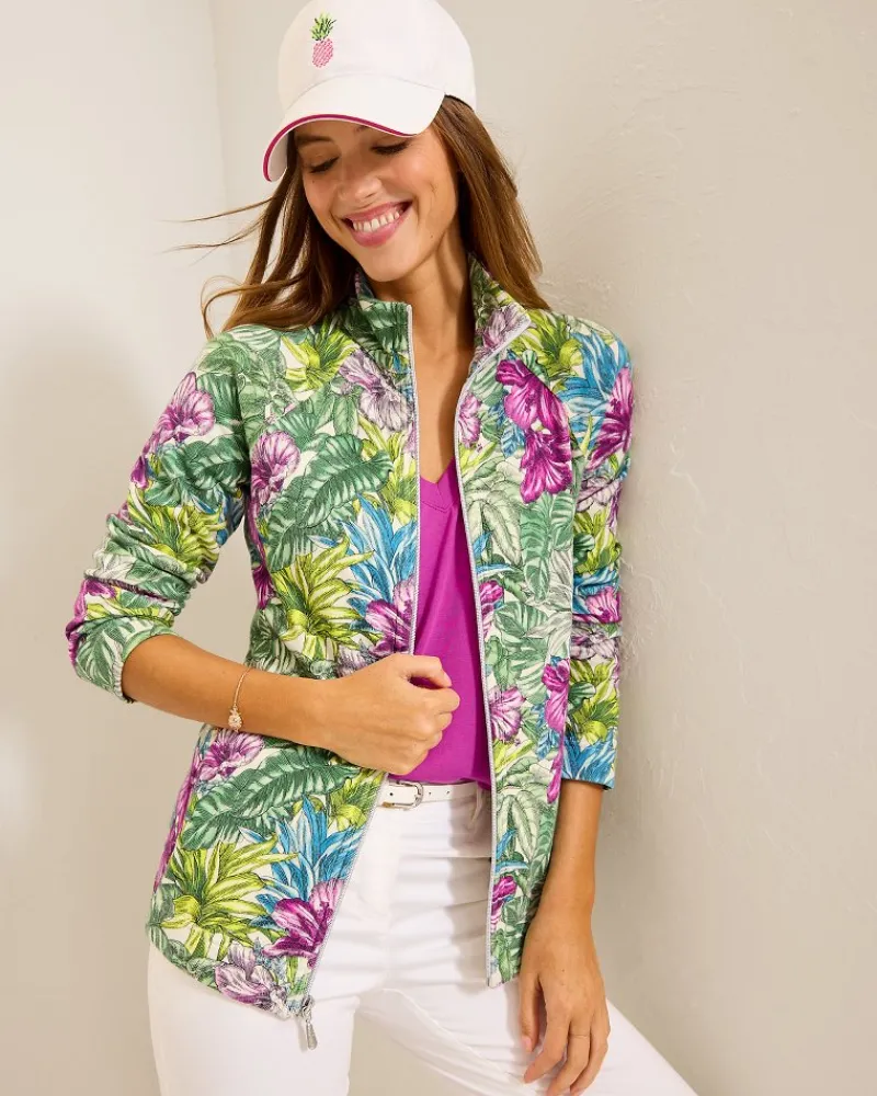 Tommy Bahama Aruba Jungle Jewels Full-Zip Sweatshirt Coconut
