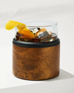 Tommy Bahama Asobu® On The Rocks Glass & Kuzie - Wood Discount