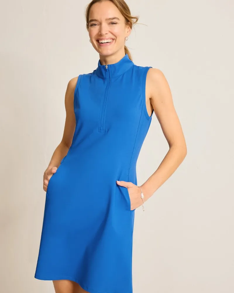 Tommy Bahama Aubrey IslandZone® Mock Dress Cobalt Sea New