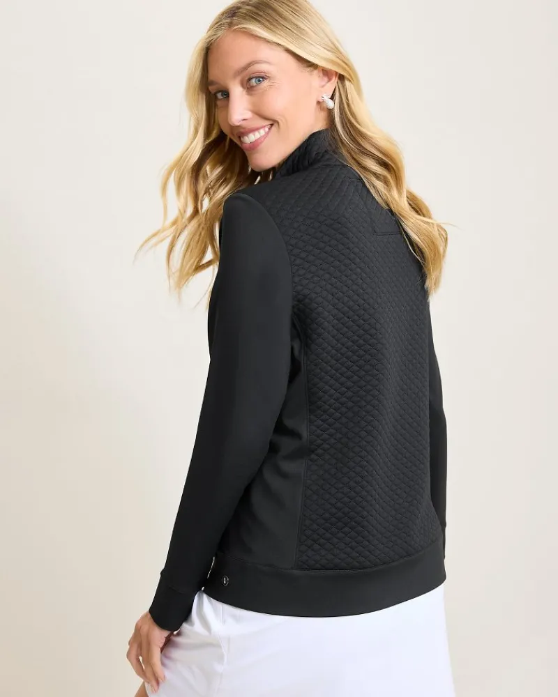 Tommy Bahama Aubrey Quilted Hybrid Jacket Black Clearance