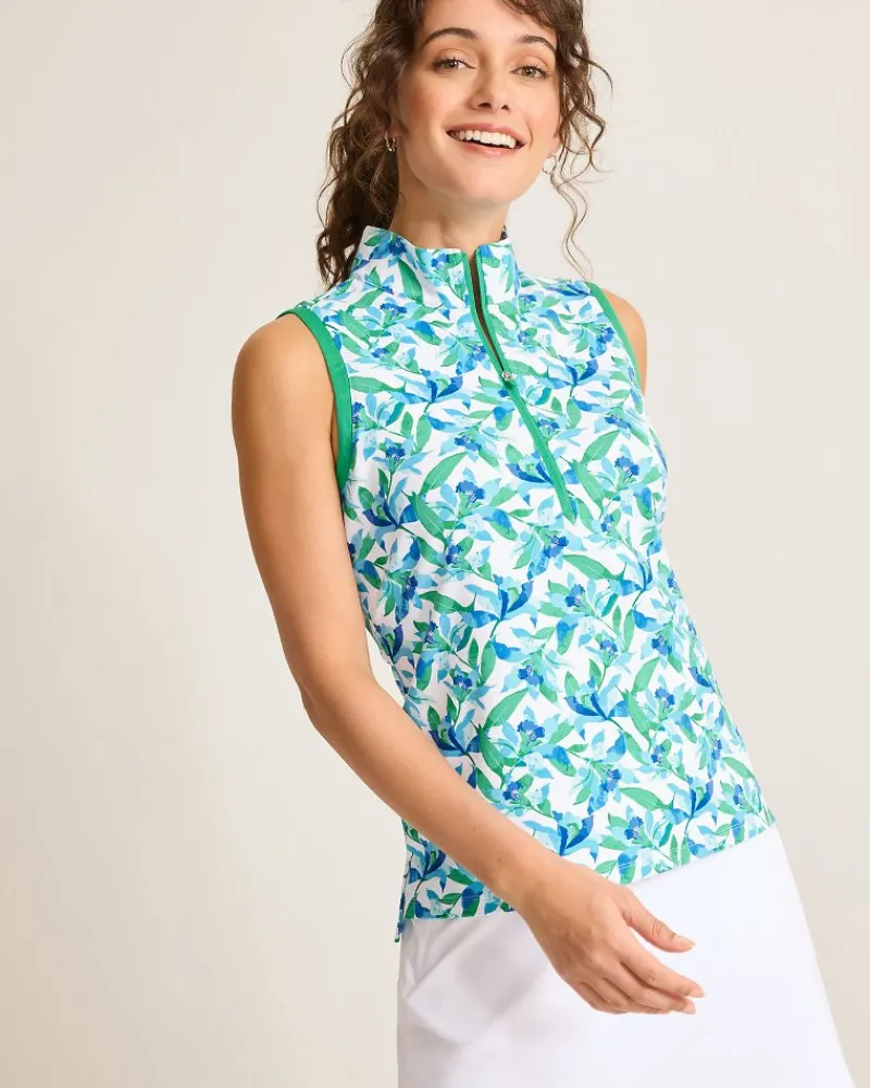 Tommy Bahama Aubrey Seaside Brights IslandZone® Mock Top White Sale