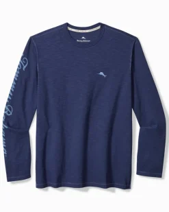 Tommy Bahama Azul Palms Long-Sleeve Lux T-Shirt Island Navy Sale