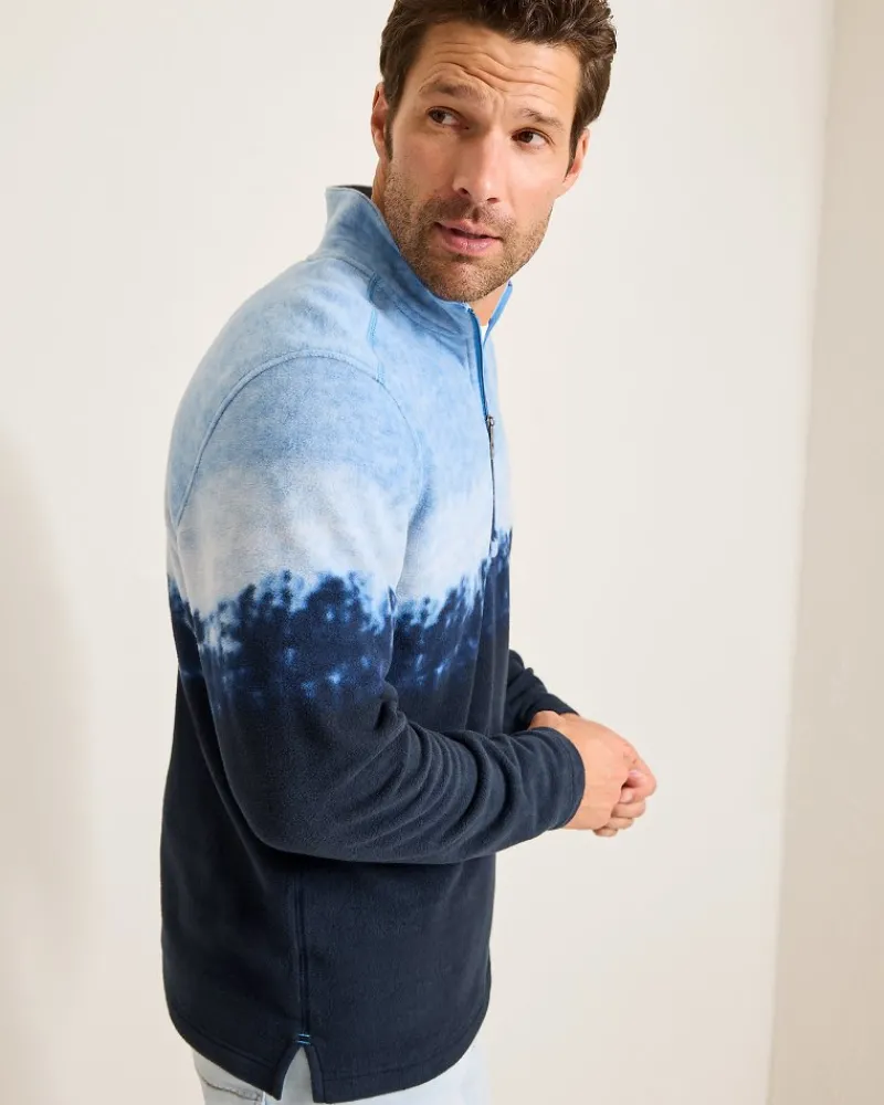 Tommy Bahama Azul Tides Ombré Half-Zip Sweatshirt Blues Discount