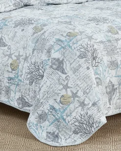 Tommy Bahama Beach Bliss 2-Piece Twin Quilt Set Grey Outlet