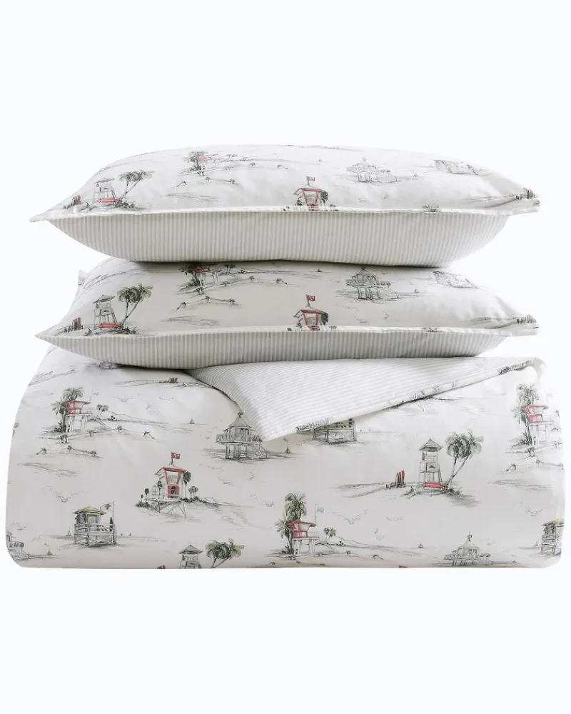 Tommy Bahama Beach Club 3-Piece Full/Queen Comforter Set Grey Best