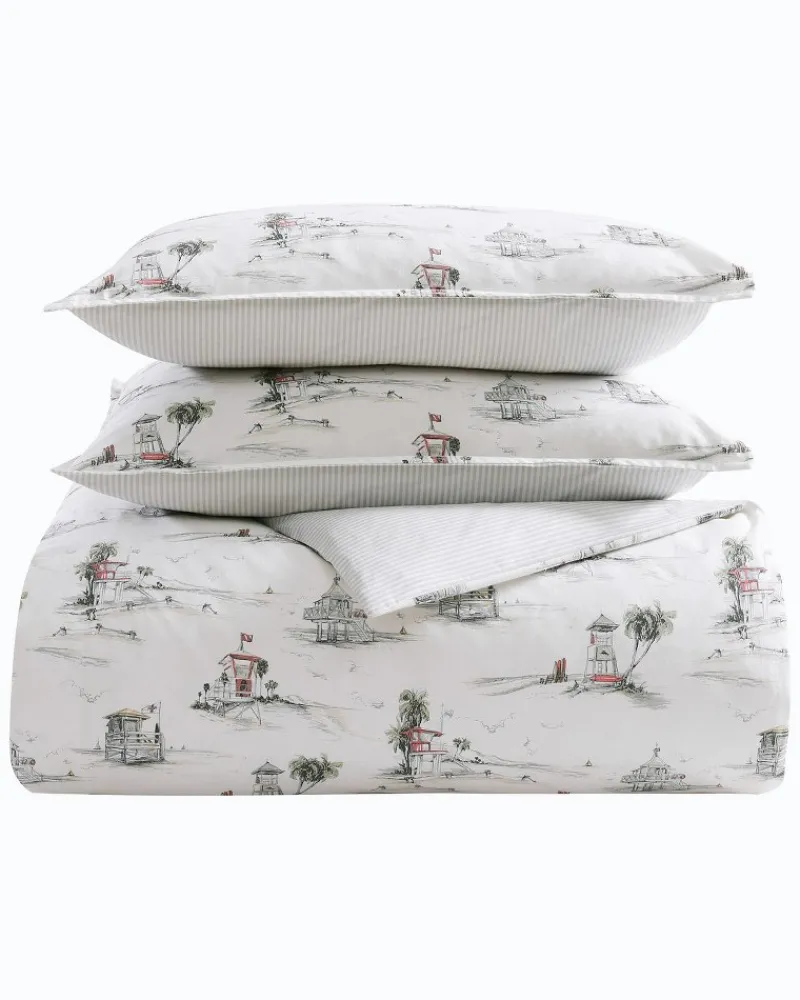 Tommy Bahama Beach Club 3-Piece King Comforter Set Grey