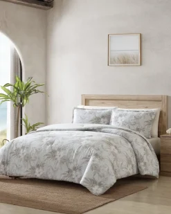 Tommy Bahama Beachway Blooms 3-Piece King Comforter Set Grey Best