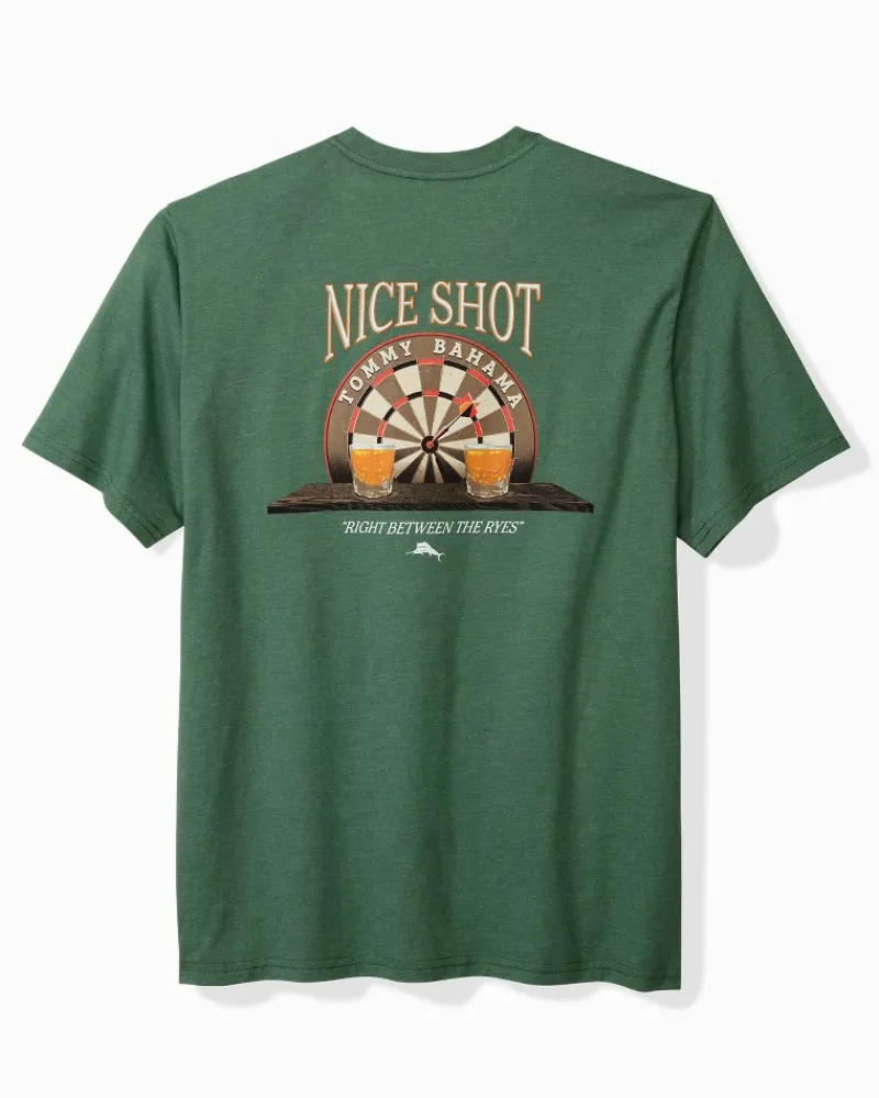 Tommy Bahama Between the Ryes Graphic Pocket T-Shirt Green Meadow Heather Clearance