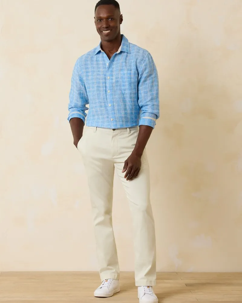 Tommy Bahama Boracay Flat-Front Chino Pants Bleached Sand Sale