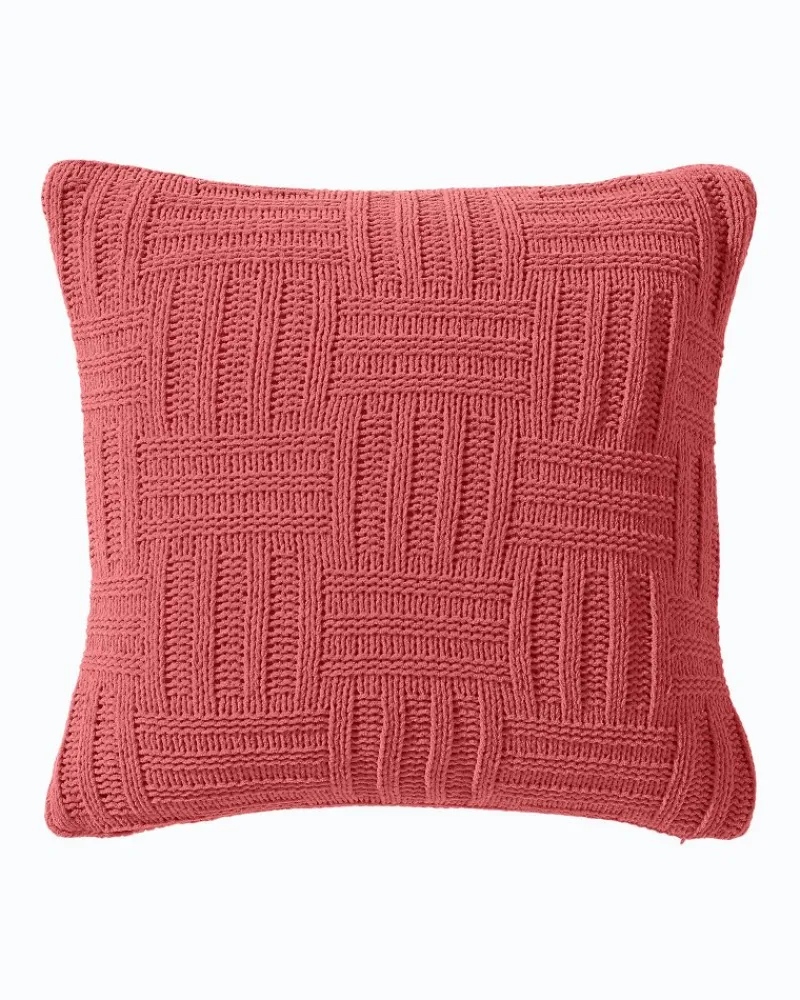 Tommy Bahama Chain Basket Decorative Pillow Coral Red Online