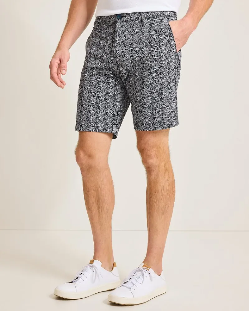Tommy Bahama Chip Shot Beachcomber Geo IslandZone® 9-Inch Shorts Black Discount