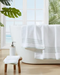 Tommy Bahama Cliff Side Green 3-Piece Towel Set Sage Outlet