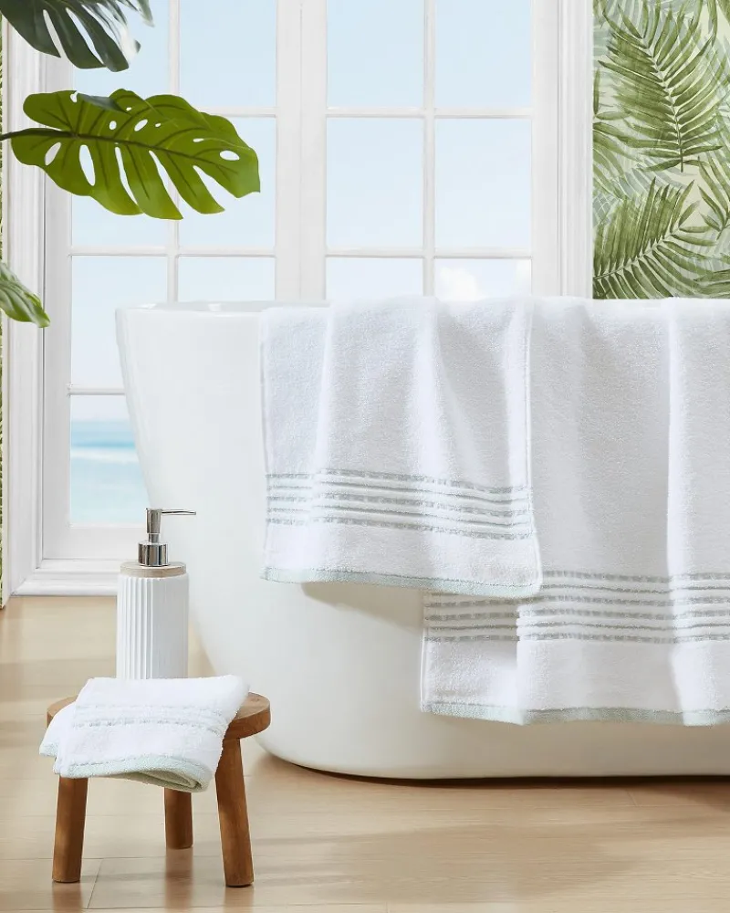 Tommy Bahama Cliff Side Green 3-Piece Towel Set Sage Outlet