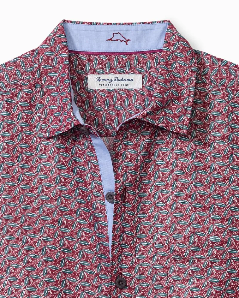 Tommy Bahama Coconut Point Beachcomber Geo IslandZone® Camp Shirt After Dark Best