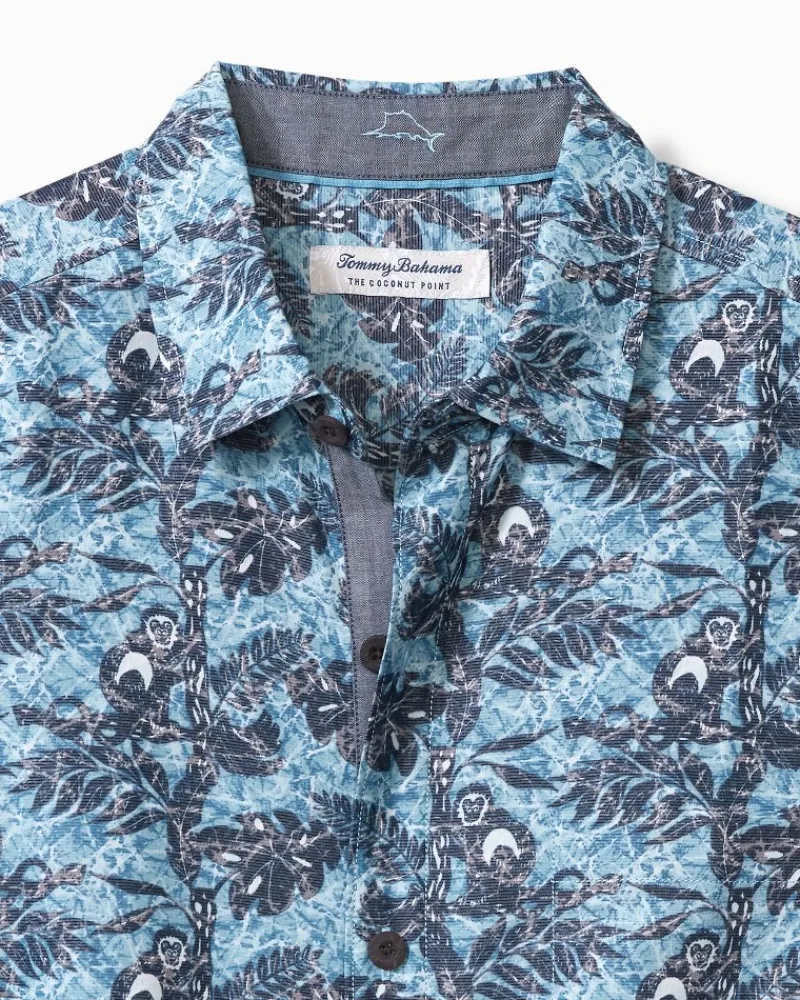 Tommy Bahama Coconut Point Capuchin Vines IslandZone® Camp Shirt Pool Tile Hot