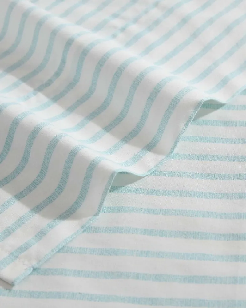 Tommy Bahama Cool Beach Stripe 4-Piece Queen Sheet Set Stripe Blue Outlet