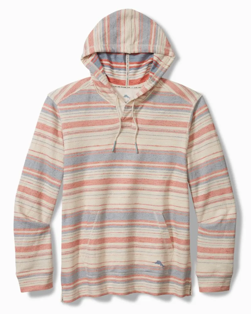 Tommy Bahama Coral Coastline Baja Hoodie Red Ginger Best