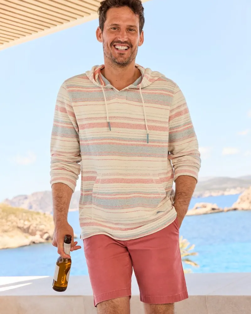 Tommy Bahama Coral Coastline Baja Hoodie Red Ginger Best