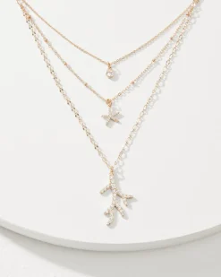 Tommy Bahama Coral Isles Sealife Charm Layered Necklace Gold Hot