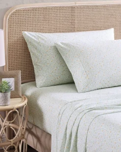 Tommy Bahama Crane Flower 4-Piece King Sheet Set Green Best