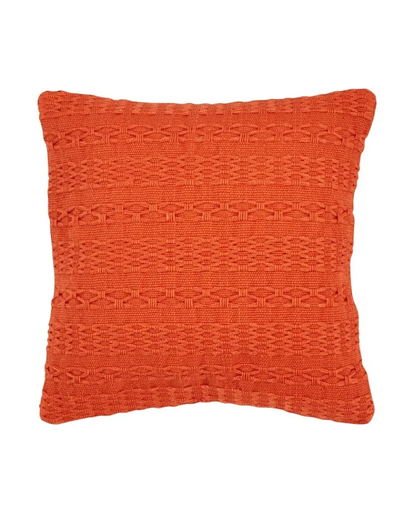 Tommy Bahama Cross Weave Canvas Pillow Orange Outlet