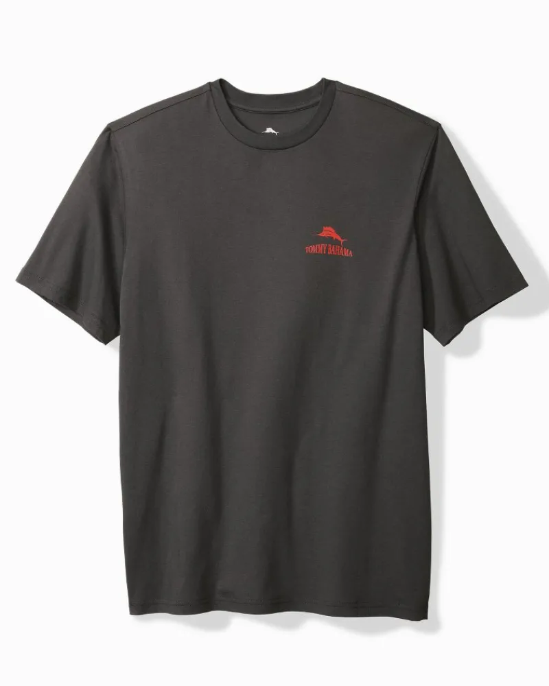 Tommy Bahama Deck the Halls Graphic T-Shirt Coal Clearance