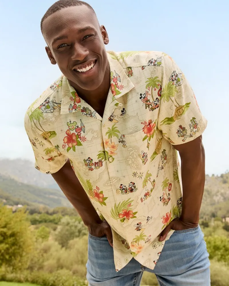 Tommy Bahama Disney Veracruz Cay Huladay Adventure Camp Shirt Bleached Sand Online