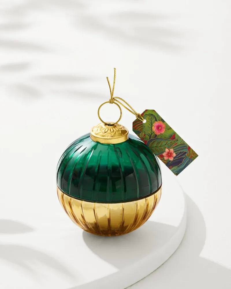 Tommy Bahama 3-oz. Etched Ornament Candle Evergreen Sale