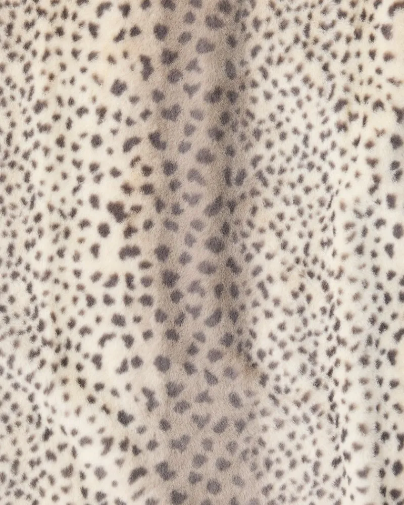Tommy Bahama Faux Fur Printed Cheetah Throw Natural Outlet