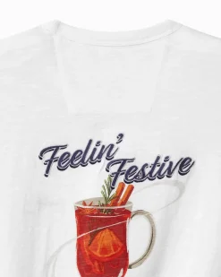 Tommy Bahama Feelin' Festive Long-Sleeve Lux T-Shirt White Hot