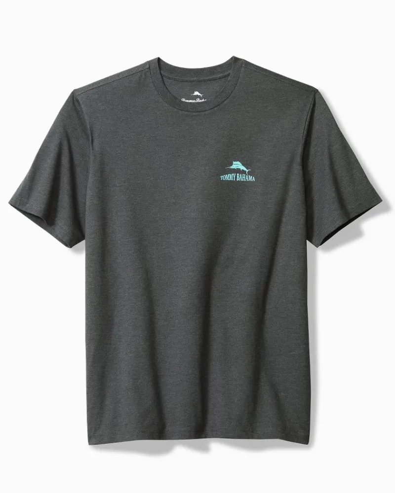 Tommy Bahama Five Star Hotel Graphic T-Shirt Coal Heather Discount