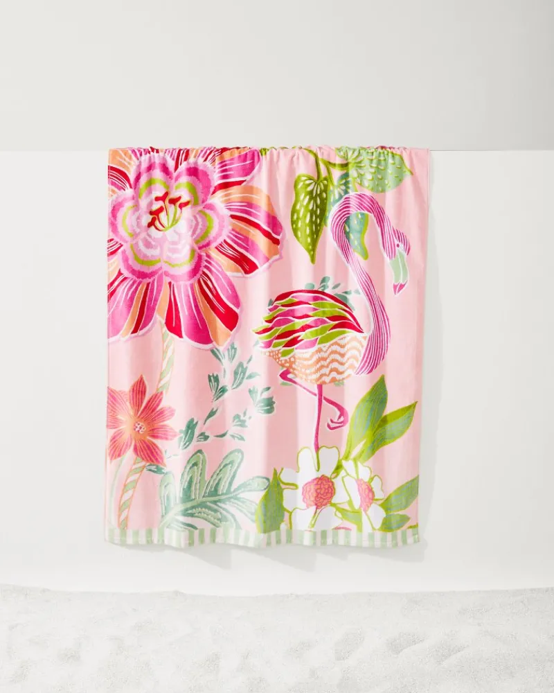 Tommy Bahama Flamingo Pineapple Beach Towel Pink Online