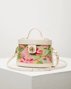 Tommy Bahama Flamingo Pineapple Crossbody Bag Pink Multi Hot