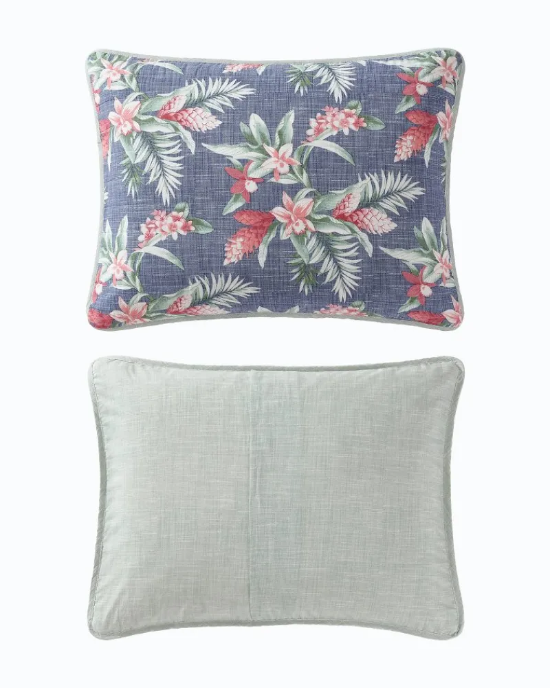 Tommy Bahama Floral Enchantment Reversible 3-Piece King Quilt Set Deep Blue Online
