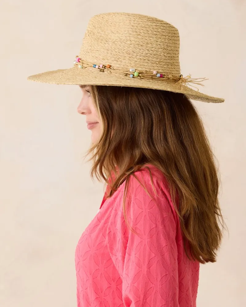 Tommy Bahama Gema Continental Raffia Hat Natural/Multi Outlet