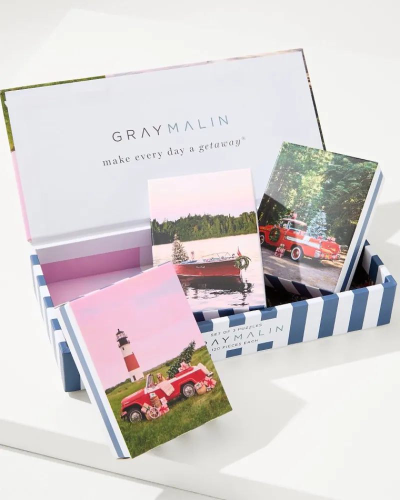 Tommy Bahama Gray Malin's The Holiday 3-in-1 Puzzle Set Multicolor Discount