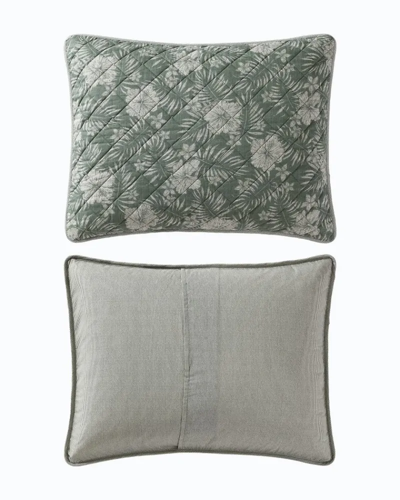 Tommy Bahama Hibiscus Reversible 3-Piece Full/Queen Quilt Set Jungle Outlet