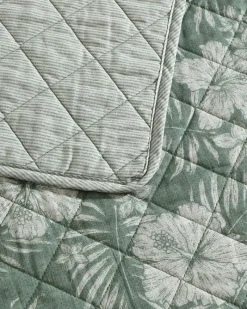 Tommy Bahama Hibiscus Reversible 3-Piece King Quilt Set Jungle New