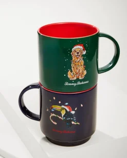 Tommy Bahama Huladay Retriever Stackable Mug Green