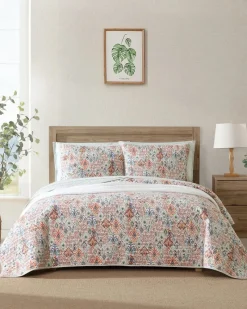 Tommy Bahama Ikat Tropics Reversible 3-Piece Full/Queen Quilt Set Multicolor Best
