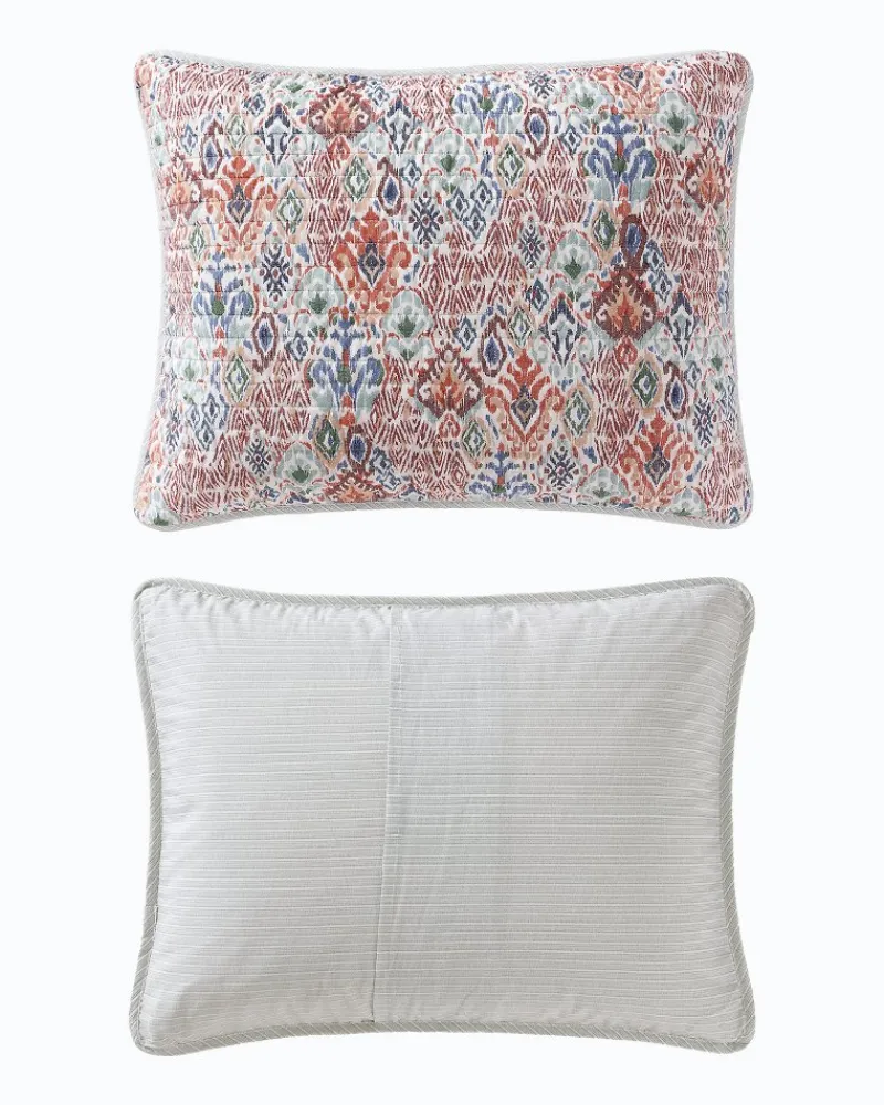Tommy Bahama Ikat Tropics Reversible 3-Piece Full/Queen Quilt Set Multicolor Best
