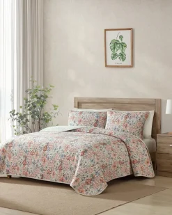 Tommy Bahama Ikat Tropics Reversible 3-Piece Full/Queen Quilt Set Multicolor Best